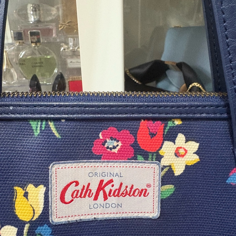Cath Kidston Navy Tote with Colorful Floral Design - Picture 2 of 9